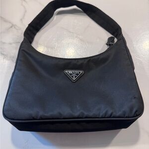 Prada Elegant Black Nylon Bag
